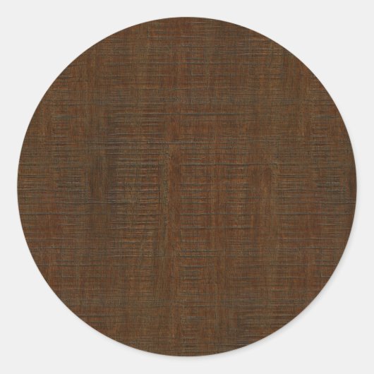 Rustic Bamboo Wood Grain Texture Kijk Ronde Sticker (Voorkant)