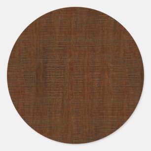 Rustic Bamboo Wood Grain Texture Kijk Ronde Sticker