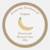 Rustic Banana Jam Label Sticker (Voorkant)