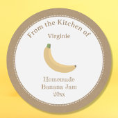 Rustic Banana Jam Label Sticker