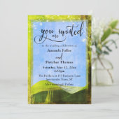 Rustic Bananenbladeren met Lichten Boho Bruiloft 2 Kaart (Staand voorkant)