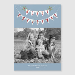 Rustic Banner - Magnetische kerstfotokaart
