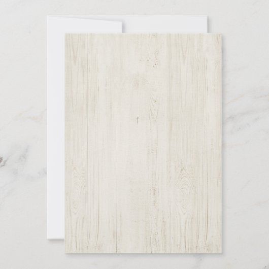 Rustic Baptism/Christening BBQ Party Invitation Kaart (Achterkant)