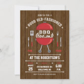 Rustic Barbecue Invitation Kaart (Voorkant)