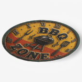 Rustic Barbecue Outdoor Kitchen & Man Cave Gift Papieren Bordje (Gekanteld)