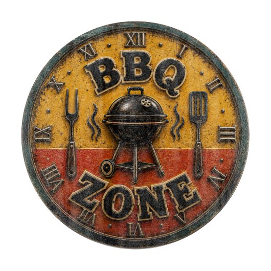 Rustic Barbecue Outdoor Kitchen & Man Cave Gift Snijplank (Voorkant)