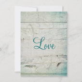 Rustic Barbed Wire Hoefijzer Wedding Invitations Kaart (Achterkant)