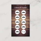 Rustic Barber Shop Loyalty Punch Card (Voorkant)