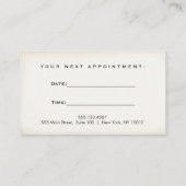 Rustic  Barber Shop Scissors Appointment Afsprakenkaartje (Achterkant)