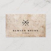 Rustic  Barber Shop Scissors Appointment Afsprakenkaartje (Voorkant)