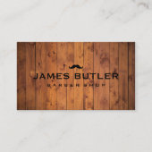 Rustic Barber Shop Wood Visitekaartje (Voorkant)