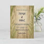 Rustic Bark en Moss Forest huwelijksuitnodiging Kaart (Staand voorkant)