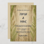Rustic Bark en Moss Forest huwelijksuitnodiging Kaart (Voorkant / Achterkant)