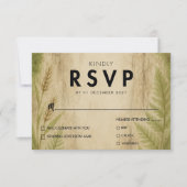 Rustic Bark en Moss Forest Wedding RSVP Kaart (Voorkant)