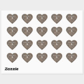 Rustic Bark Heart Favor Sticker (Vel)