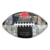 Rustic Bark Merry kerst Grandpa Photo Collage American Football (Voorkant)