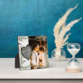 Rustic Bark Wood Heart Eucalyptus Greenery Fotoplaat (Insitu)