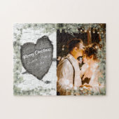 Rustic Bark Wood Heart Eucalyptus Greenery Legpuzzel (Horizontaal)