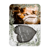 Rustic Bark Wood Heart Eucalyptus Greenery Magneet (Verticaal)