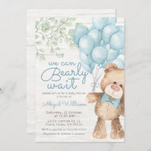 Rustic Barly Wait Blue Beer Boy Baby shower