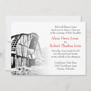 Rustic Barn 2 Wedding Uitnodiging