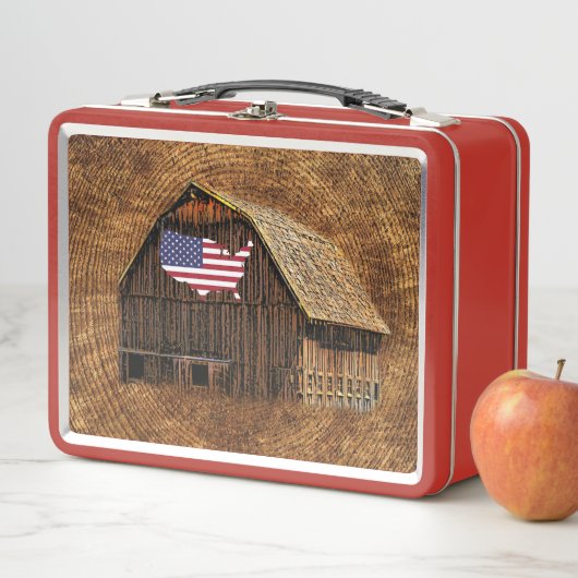 Rustic Barn American Flag (In situ)
