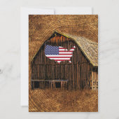 Rustic Barn American Flag Bedankkaart (Voorkant)