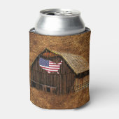 Rustic Barn American Flag Blikjeskoeler (Blikje Voorkant)