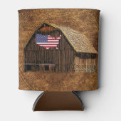 Rustic Barn American Flag Blikjeskoeler (Voorkant)