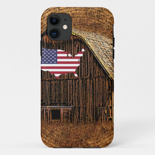 Rustic Barn American Flag Case-Mate iPhone Case (Achterkant)