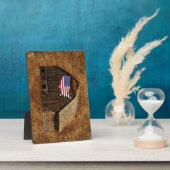 Rustic Barn American Flag Fotoplaat (Zijkant)