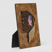 Rustic Barn American Flag Fotoplaat (Zijkant)