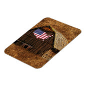 Rustic Barn American Flag Magneet (Linkerzijde)