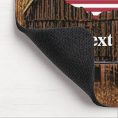 Rustic Barn American Flag Muismat (Hoek)