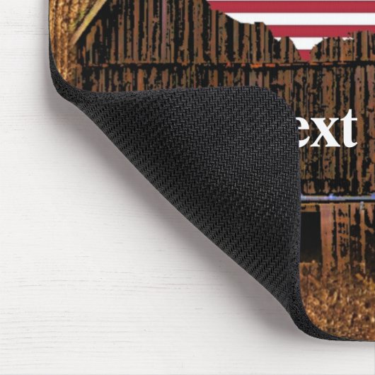 Rustic Barn American Flag Muismat (Hoek)