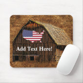 Rustic Barn American Flag Muismat (Met muis)