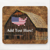 Rustic Barn American Flag Muismat (Voorkant)