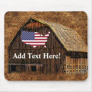Rustic Barn American Flag Muismat