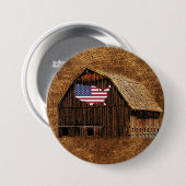 Rustic Barn American Flag Ronde Button 7,6 Cm (Voorkant /achterkant)
