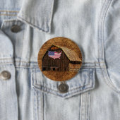 Rustic Barn American Flag Ronde Button 7,6 Cm (In situ)