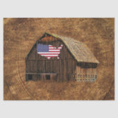 Rustic Barn American Flag Tissuepapier (Voorkant)