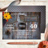 Rustic Barn Autumn Birthday Party Invitation Kaart