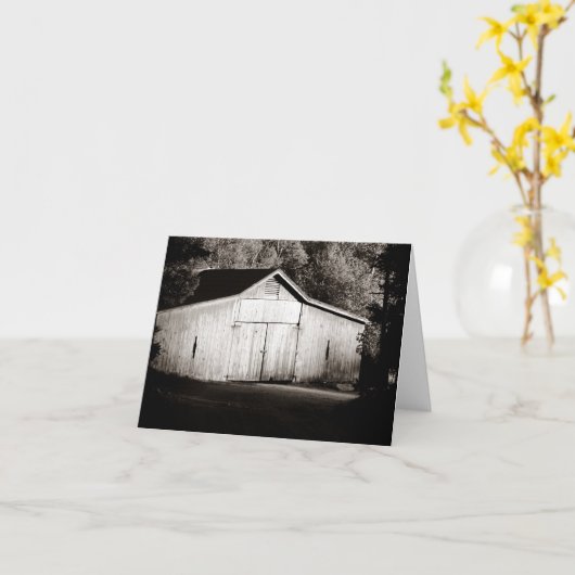 Rustic Barn Blank Notecard Kaart (Gele Bloem)
