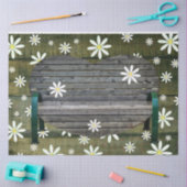 Rustic Barn Board Daisies Country Bench Tissuepapier (Craft)