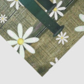 Rustic Barn Board Daisies Country Bench Tissuepapier (Detail)