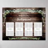 Rustic Barn Board Greenery 160 Guest Seating Poster (Voorkant)