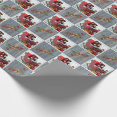 Rustic Barn Board, Pine Boughs and Family Photo Cadeaupapier (Hoek)