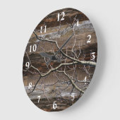 Rustic Barn Board  Wood Tree Branch Grote Klok (Hoek)