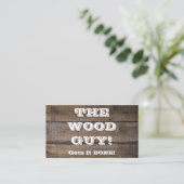 Rustic Barn Board Wood Worker Sign Carpenter Visitekaartje (Staand voorkant)