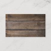 Rustic Barn Board Wood Worker Sign Carpenter Visitekaartje (Achterkant)